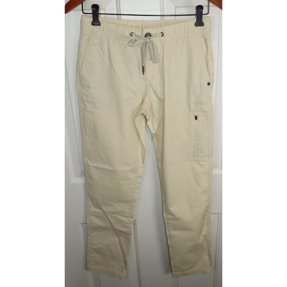 Vuori Women's Ripstop Drawstring Elastic Waist Cream Khaki Pants XS